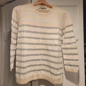 Loft lightweight striped sweater size med